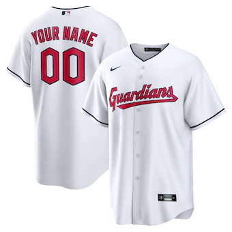 youth nike white cleveland guardians replica custom jersey